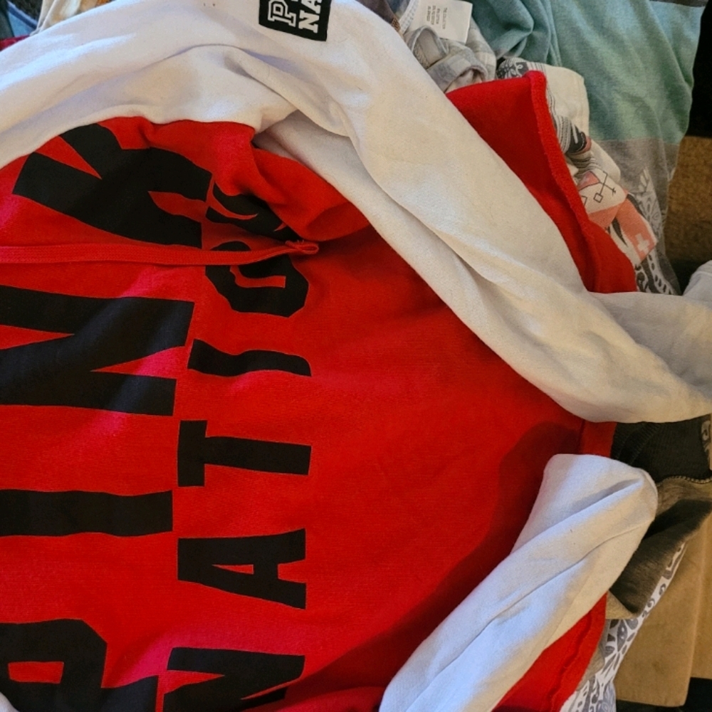 Pink Nation crop top hoodie